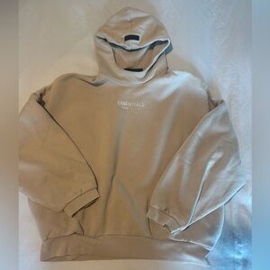 Essentials Beige Pullover Hoodie